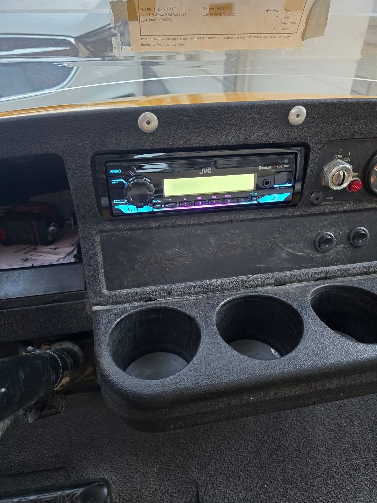 Lifted EZGO golf cart with full audio system